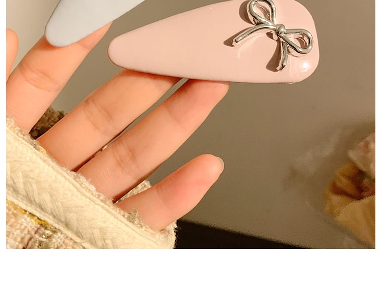 Faux Leather Clip Bow Hair