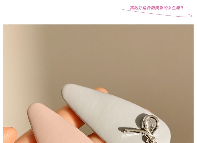 Faux Leather Clip Bow Hair