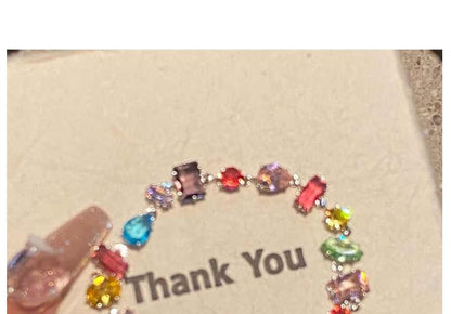 幾何学的なラインストーンブレスレット