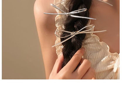 クリップヘアセット メタリックリボン