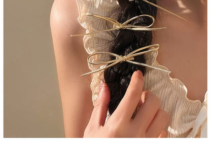 クリップヘアセット メタリックリボン