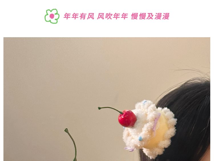 Cherry Hair Clip Cake