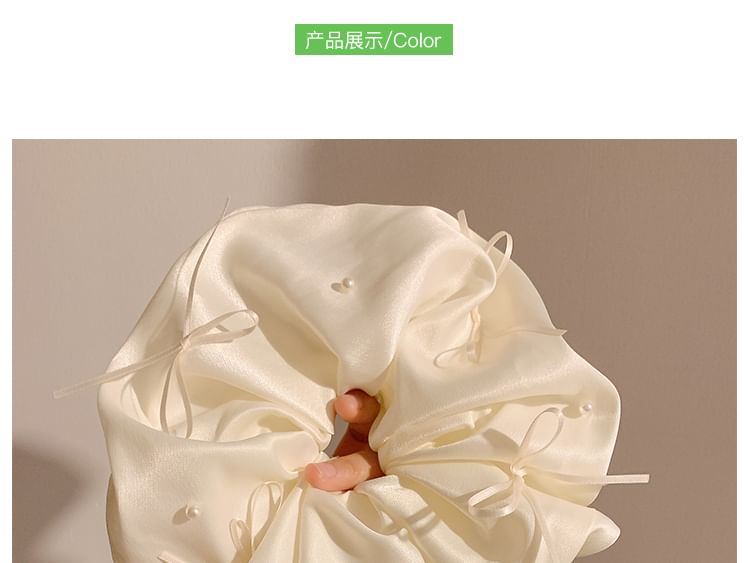 Plain Scrunchie Bow Satin