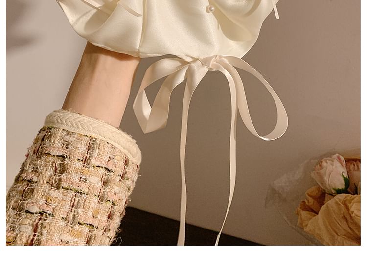 Plain Scrunchie Bow Satin