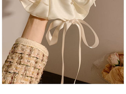 Plain Scrunchie Bow Satin