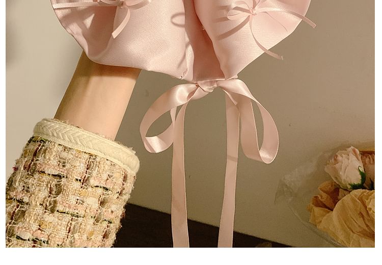Plain Scrunchie Bow Satin