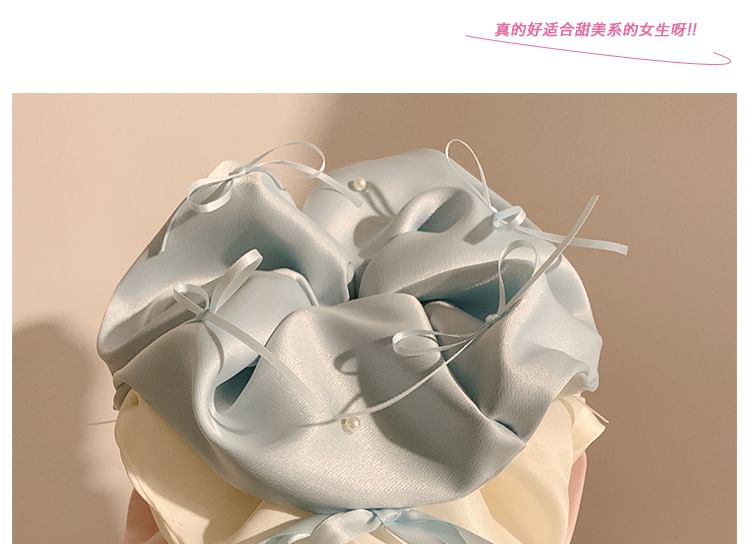 Plain Scrunchie Bow Satin