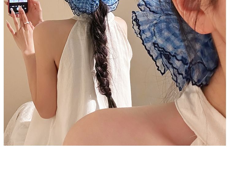 Scrunchie Mesh Plaid
