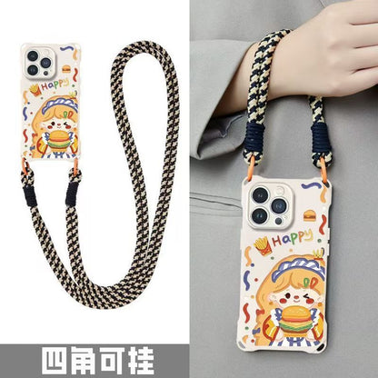 Case Strap Girl / Set Lanyard Phone Burger