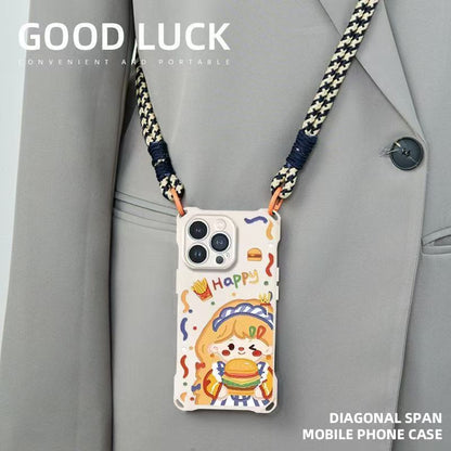 Case Strap Girl / Set Lanyard Phone Burger
