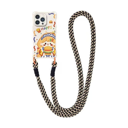 Case Strap Girl / Set Lanyard Phone Burger