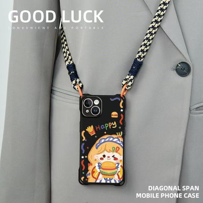 Case Strap Girl / Set Lanyard Phone Burger
