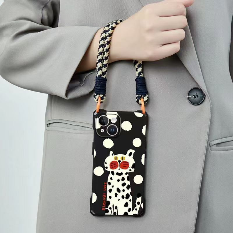 Cat Phone Case and Strap and Lanyard Options - Compatible with iPhone