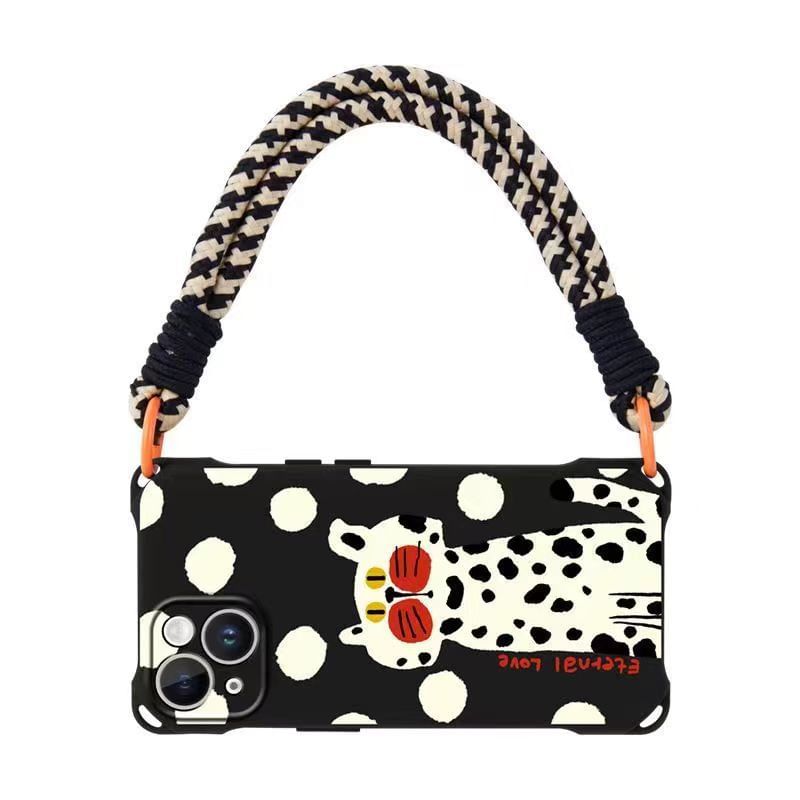 Cat Phone Case and Strap and Lanyard Options - Compatible with iPhone