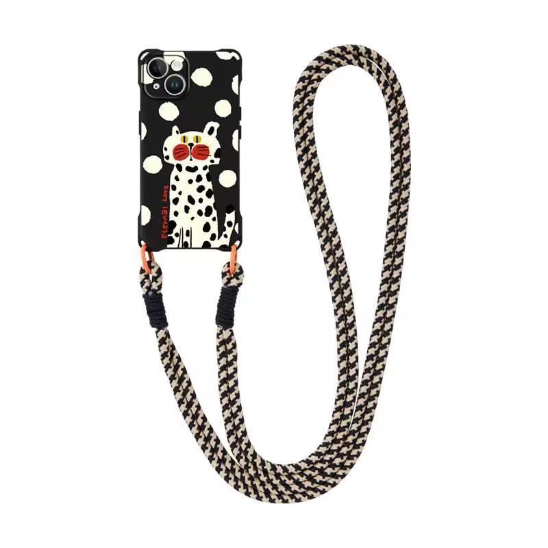 Cat Phone Case and Strap and Lanyard Options - Compatible with iPhone