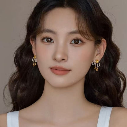 Schleife Ohrstecker Perlen