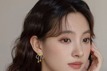 Schleife Ohrstecker Perlen