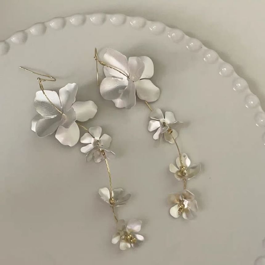 イヤリング ダングル フローラル
