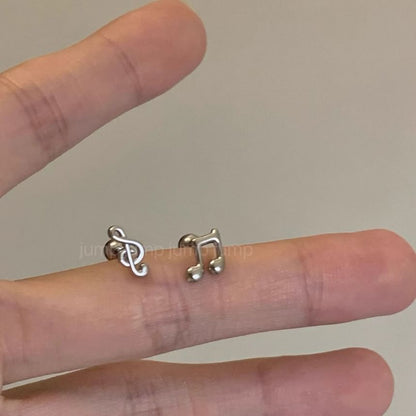 ノートミュージックイヤリングスタッド