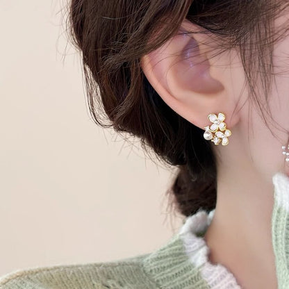 Ohr Ohrring Blumen Manschette Perle Legierung / Ohrstecker Kunst