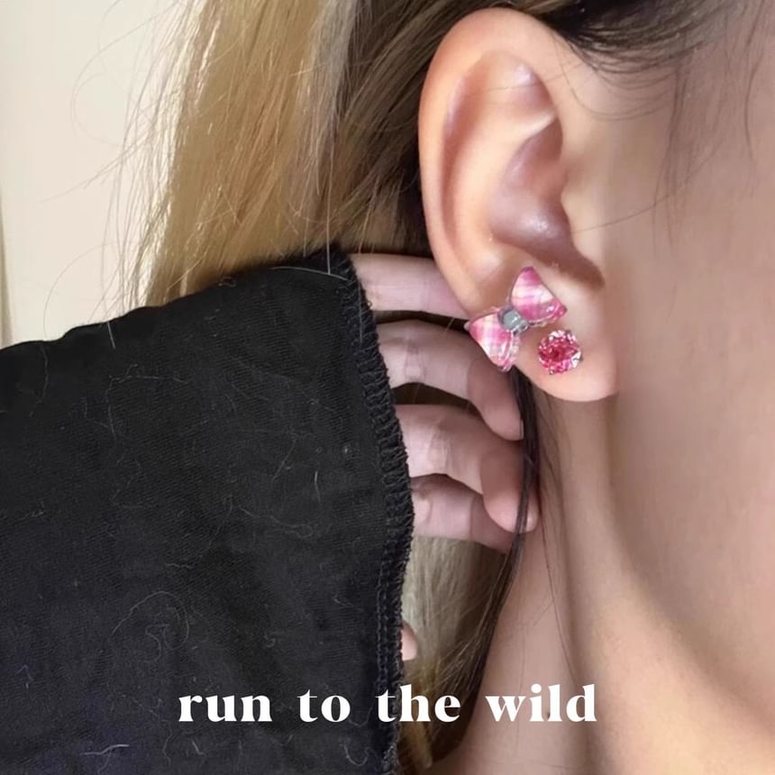 Bow Rose Earring Alloy