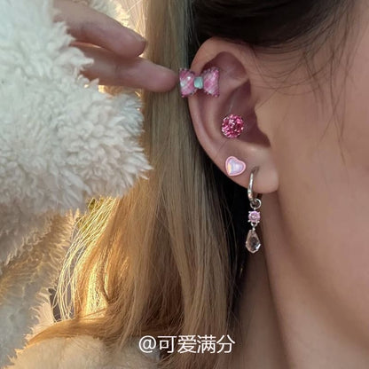 Bow Rose Earring Alloy