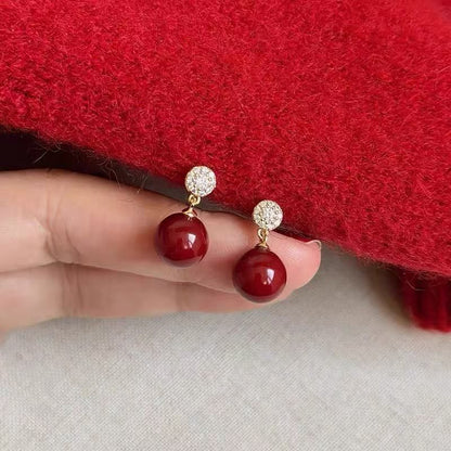 ラインストーンドロップイヤリング合金ビーズ