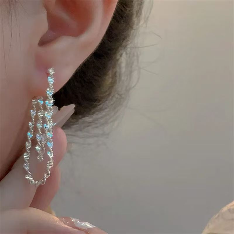 Helical Layered Alloy Earring Hoop