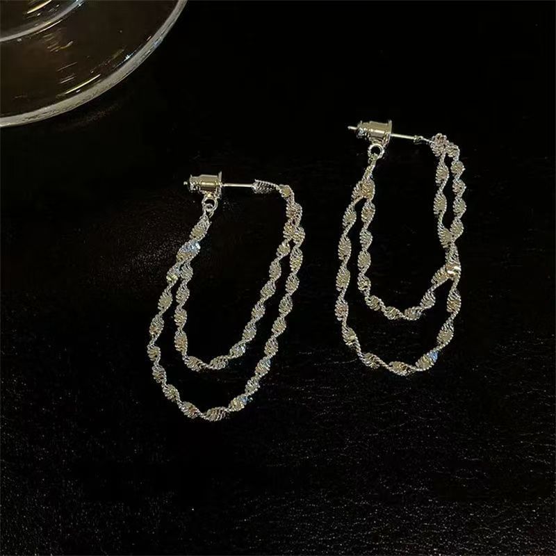 Helical Layered Alloy Earring Hoop
