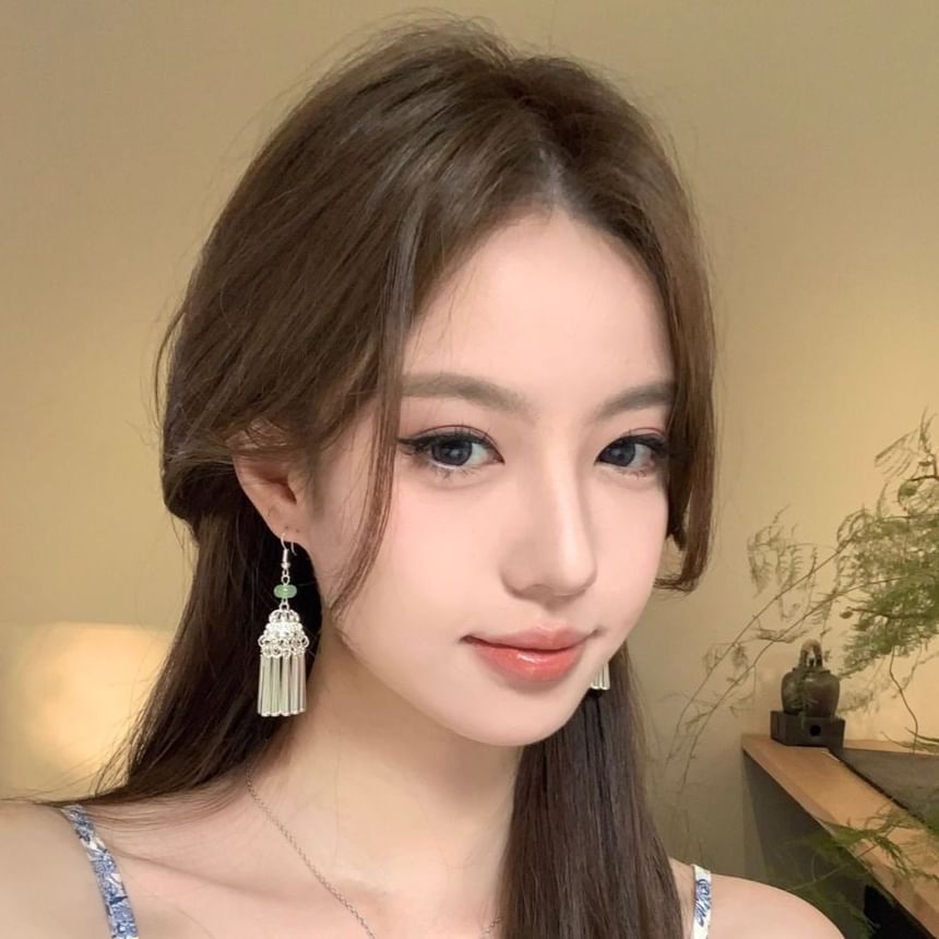 Fringed Alloy Dangle Earring