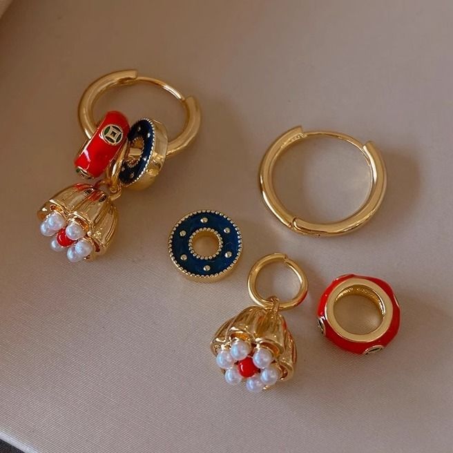 Lotus Legierung Ohrring Tropfen