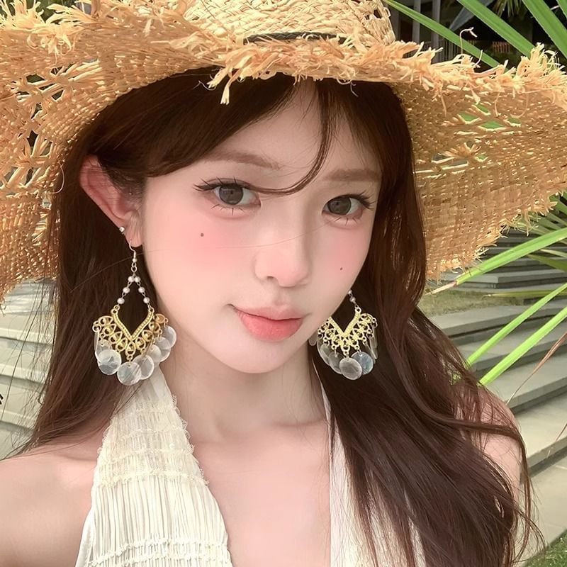 Ohrring Shell Disc Legierung Kronleuchter