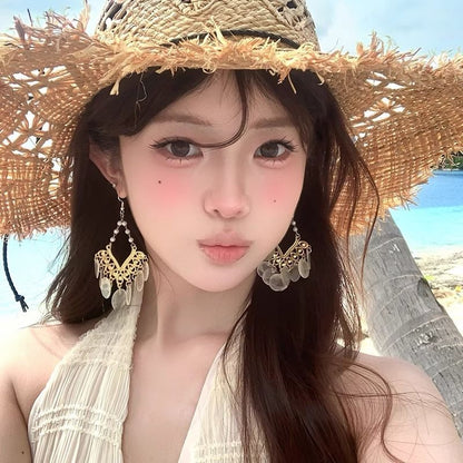 Ohrring Shell Disc Legierung Kronleuchter