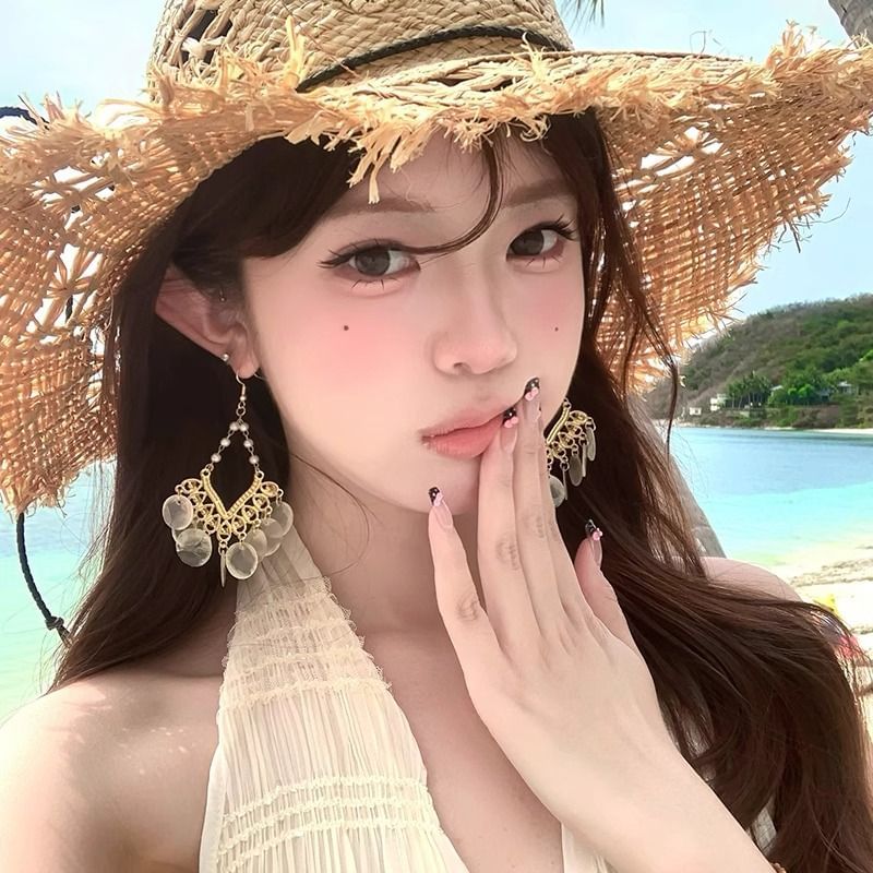 Ohrring Shell Disc Legierung Kronleuchter