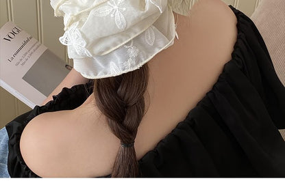 Scrunchie Butterfly Embroidered