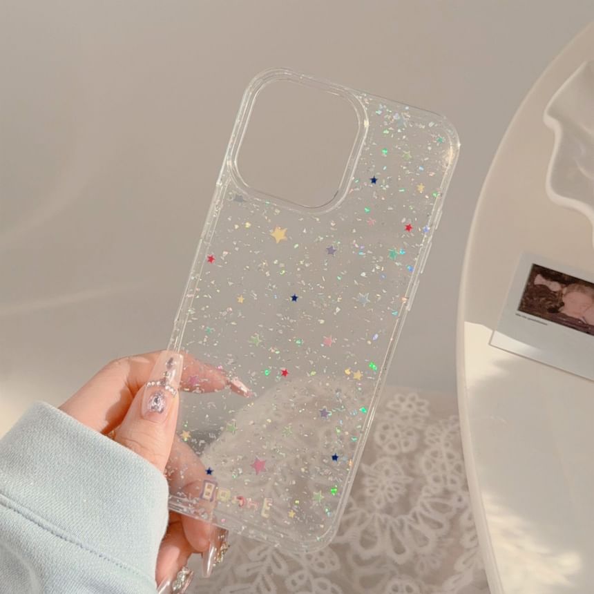 Hülle Handy Glitzer Stern