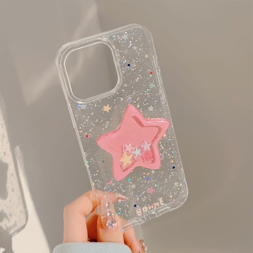 Hülle Handy Glitzer Stern