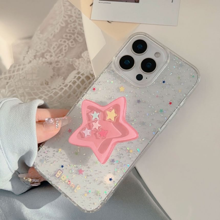 Hülle Handy Glitzer Stern