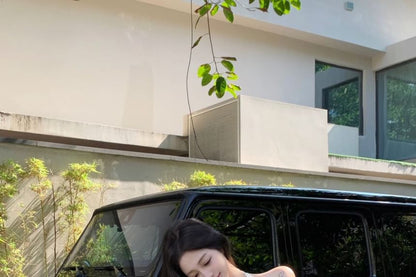 Mini Fit A-Linie Neckholder Rock Taille Slim Crop Elastisch / Stufenlos Plain Top Schleife