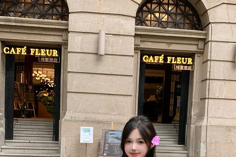 プレーンモックフィットボウパネルスリムレースTシャツキャップスリーブツーピース