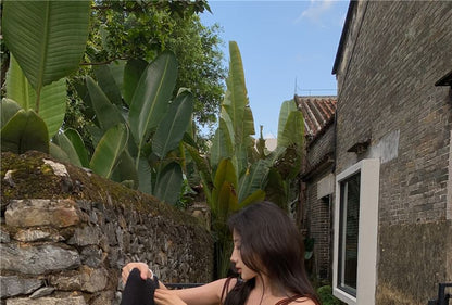 ロングアシンメトリートップダイキャミソールタイ