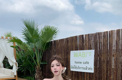 Rock Taille / Einfarbig Ballon A-Linie Mini Tube Schleife Kordelzug Top Plaid