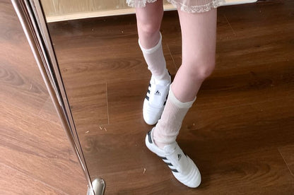 Schlichter Panelrock Gestufte Taille Spitze A-Linie Mini Hoch