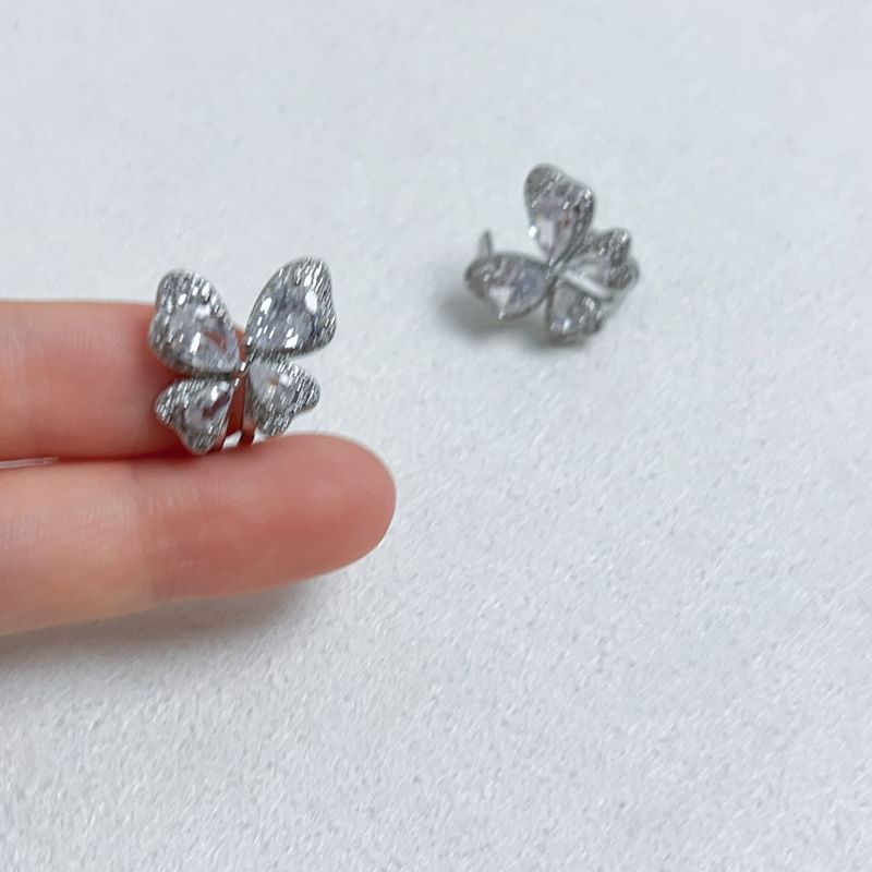 Rhinestone Butterfly Stud Earring