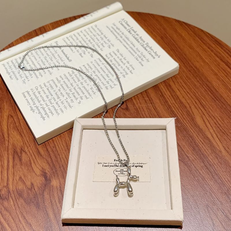 バルーンネックレス 犬ペンダント