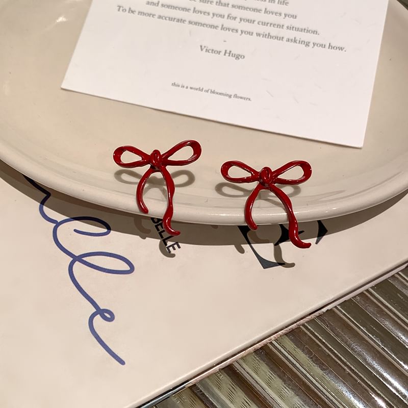 925 Ohrstecker Schleife Silber Ohrring Sterling