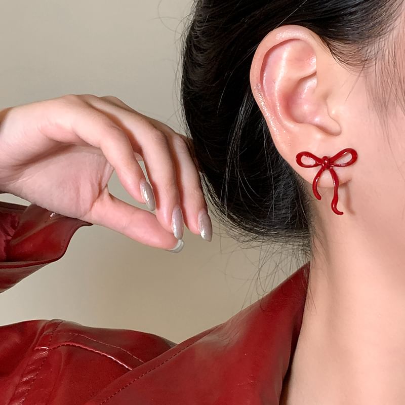 925 Ohrstecker Schleife Silber Ohrring Sterling