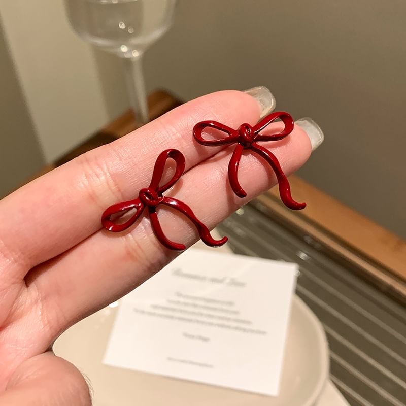 925 Ohrstecker Schleife Silber Ohrring Sterling