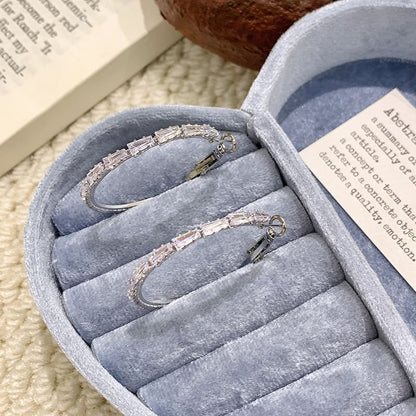 Silberohrring Strass Creole 925 Sterling