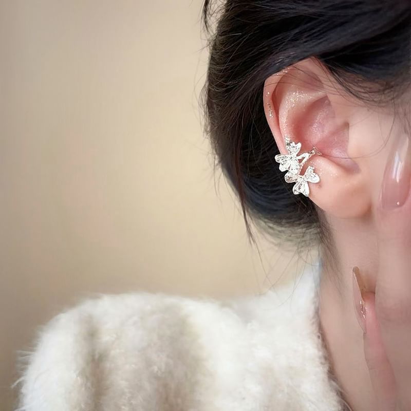 Leaf Rhinestone Cuff Ear